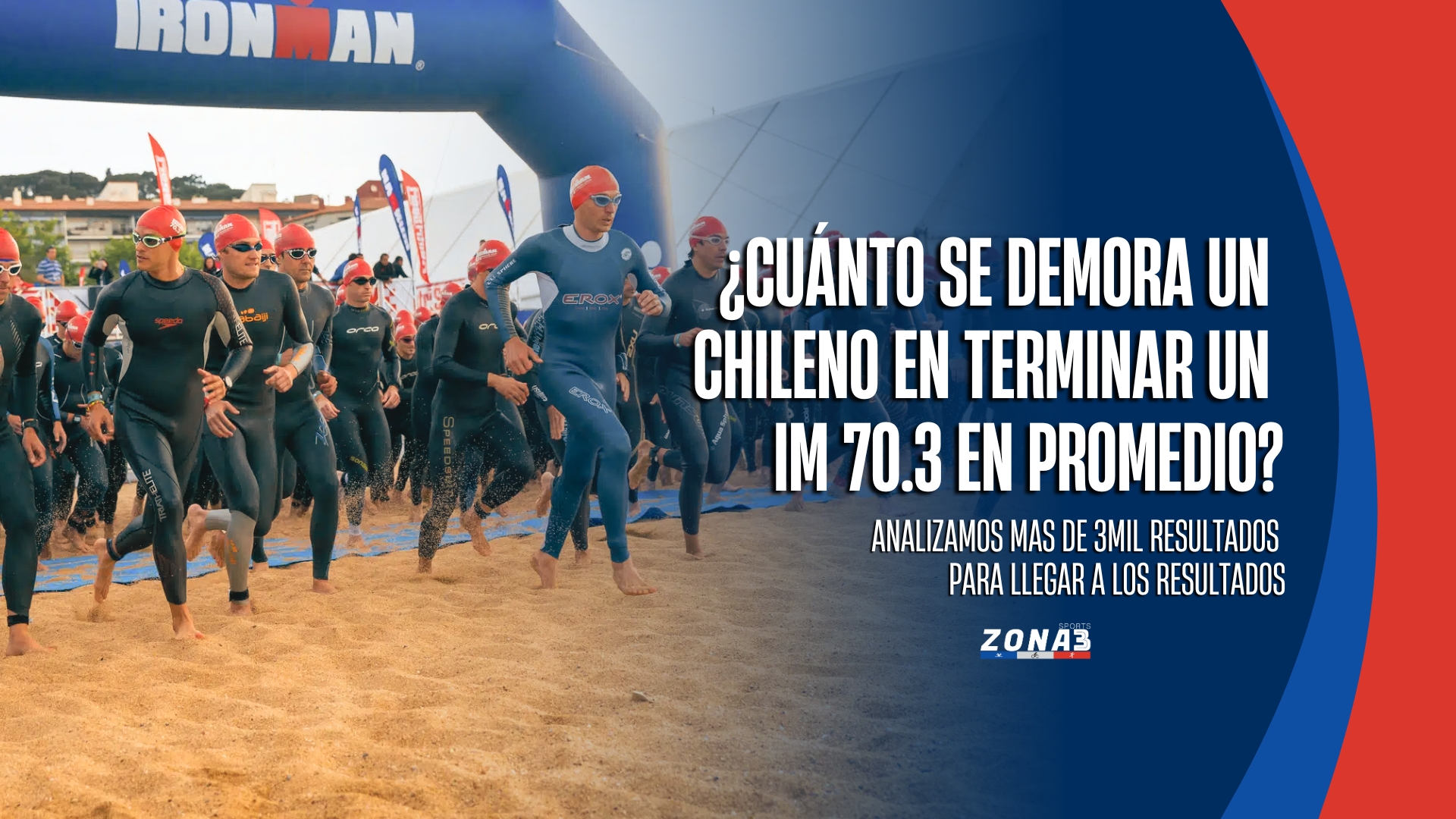 ¿Cuánto se demora un chileno en terminar un IM 70.3 en promedio?