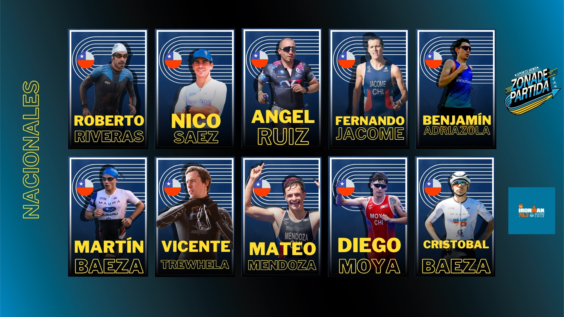 Triatletas Elite confirmados para el Ironman 70.3 de Pucón